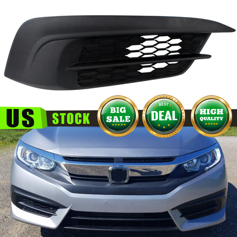 Right fog light protector frame border grille applicable to 2016-2018 for Honda for Civic sedan/coupe.