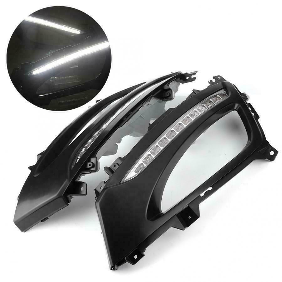 A pair of LED daytime running lights (DRLs) in white for Kia K5 Optima 2011-2013 .