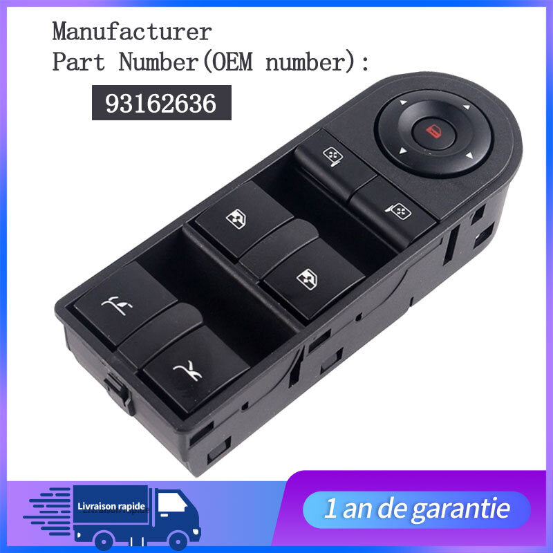 Commutateur de Vitre Lectrique pour for Opel Tigra Twintop 2004-2016 93162636 Neuf