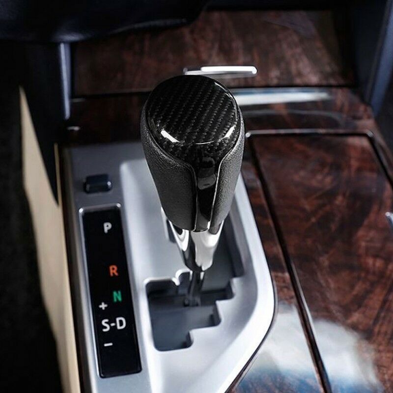 for Toyota for Camry 2012-2017 Carbon Fiber Interior Gear Shift Knob Head Cap Cover