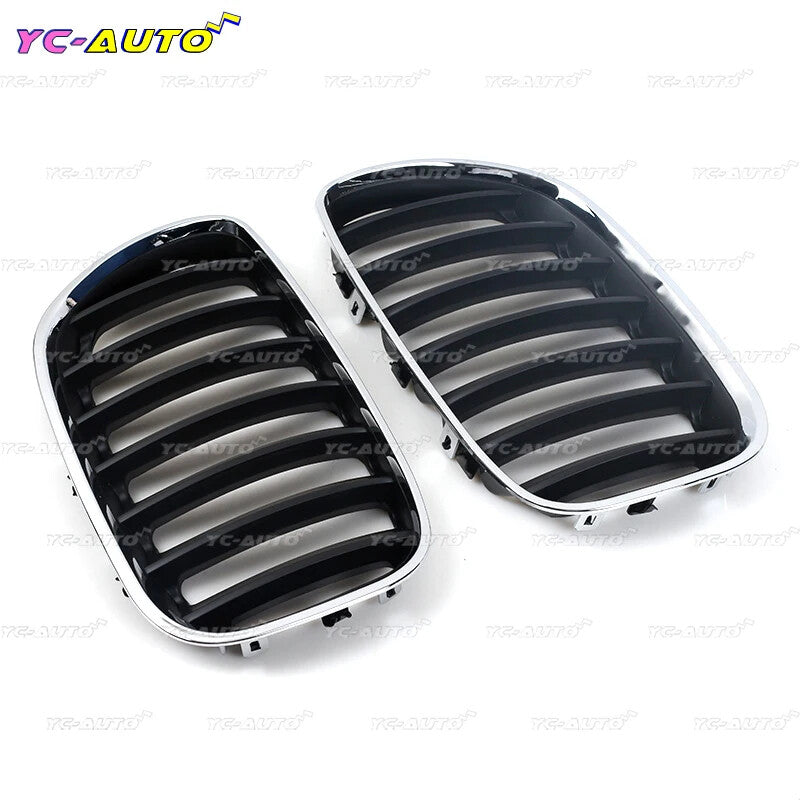 1. Dual front grille with chrome black bumper grille suitable for X5 E53 2000 - 2006