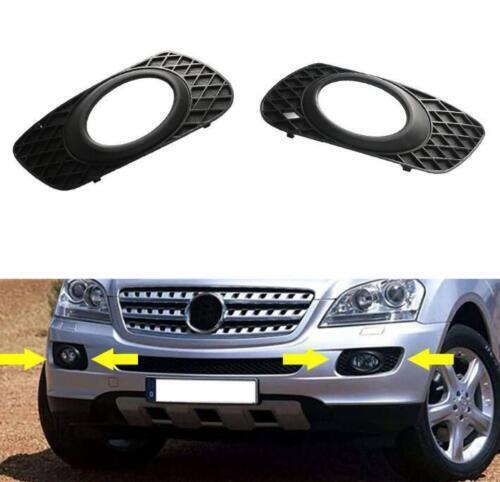 Pair Left Right Front Bumper Fog Light Lamp Cover Bezel for Mercedes W164 ML320