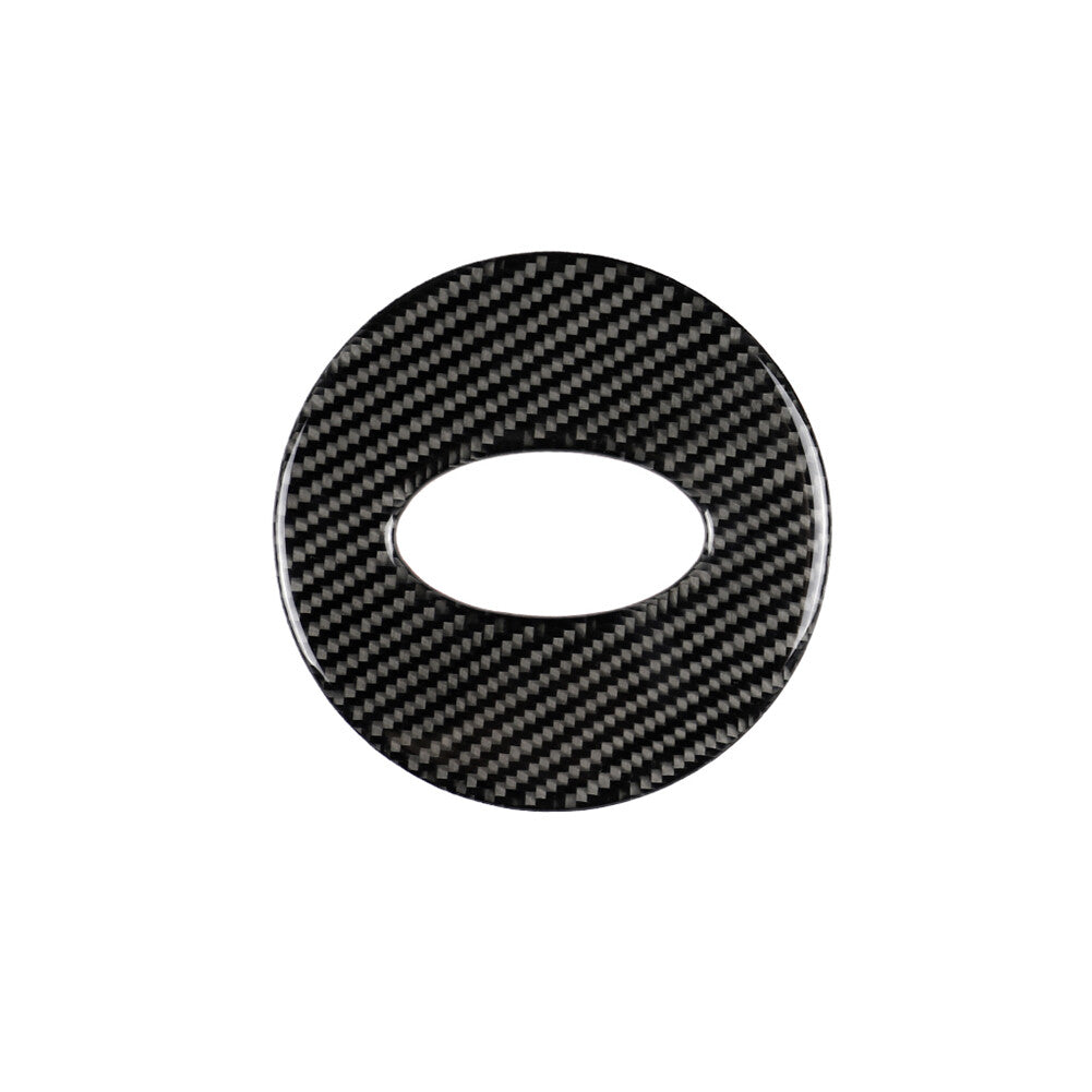 3Pcs Carbon Fiber Front Steering Wheel Cover Kit for Subaru Forester 2013-2018