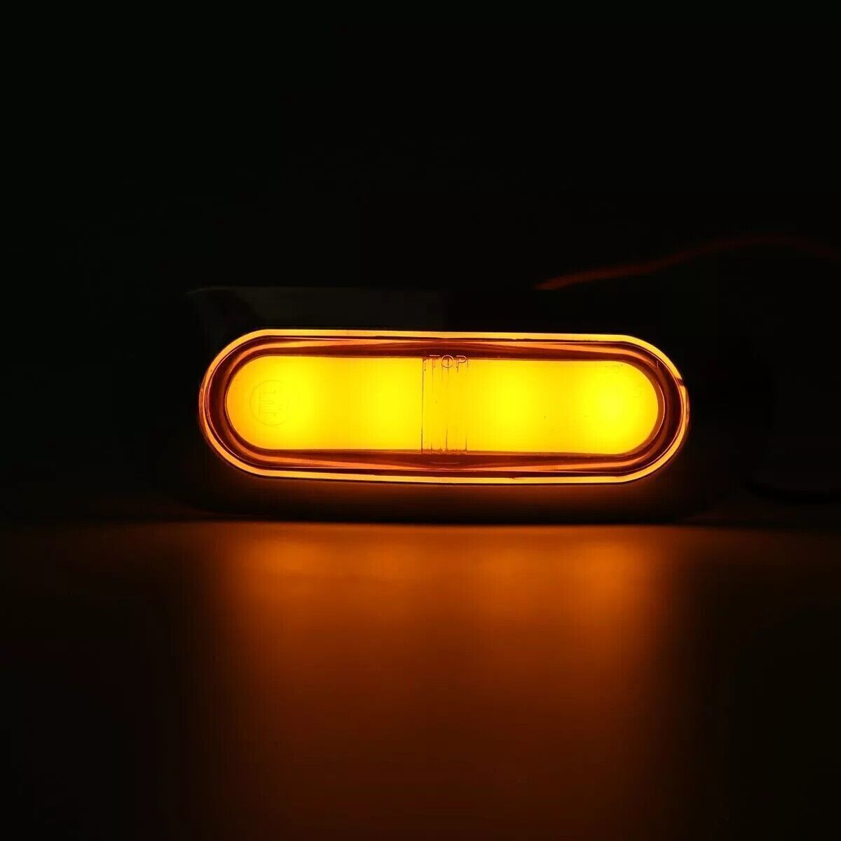 10pcs 4LED Oval Side Marker Lights Clearance Lights Waterproof For Truck Trailer