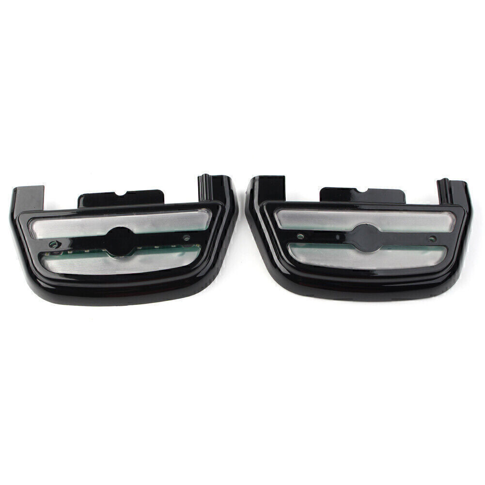 for Harley Touring Road King BLK LED Light Passenger Footboard Floorboard Cover