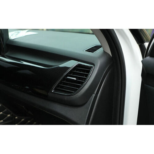 2for Kia Seltos 2020-2023 Carbon Fiber Console Side Air Vent Outlet Frame Trim