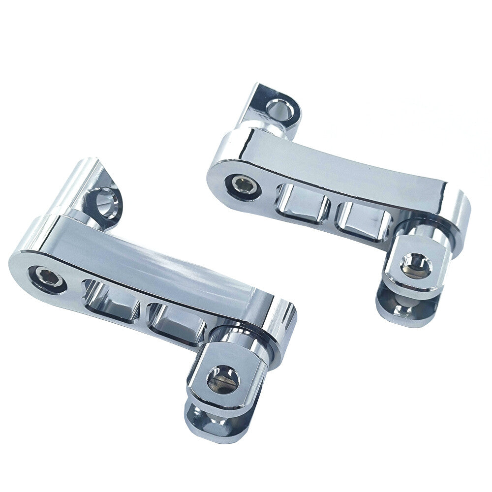 Chrome Foot Pegs Mount Peg Clamp Extensions Bracket for Harley Sportster Dyna