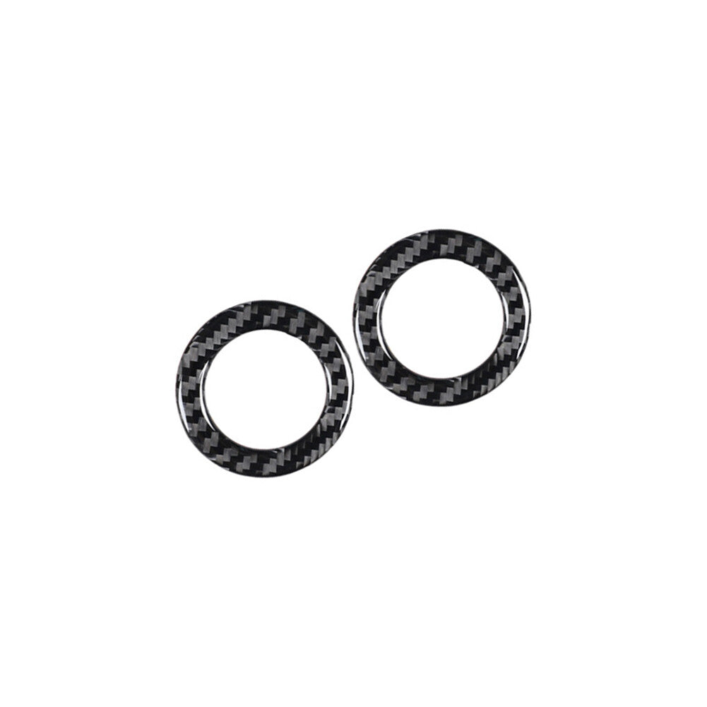 2x Carbon Fiber Interior Front Door Speaker Cover Trim for Honda CR-V 2017-2021