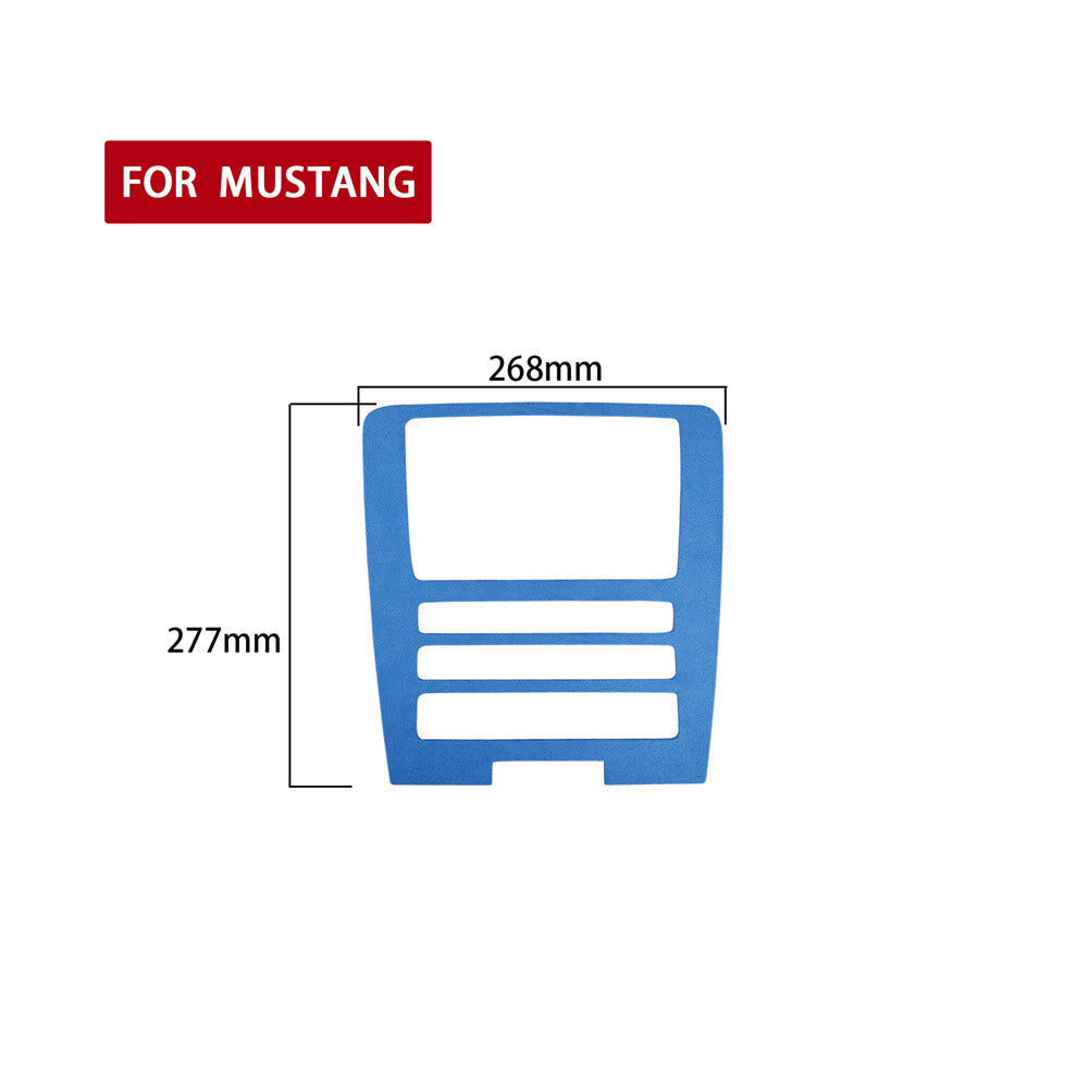 Suede Blue Central Control Navigation CD Panel Cover for Ford for Mustang 2009-2013