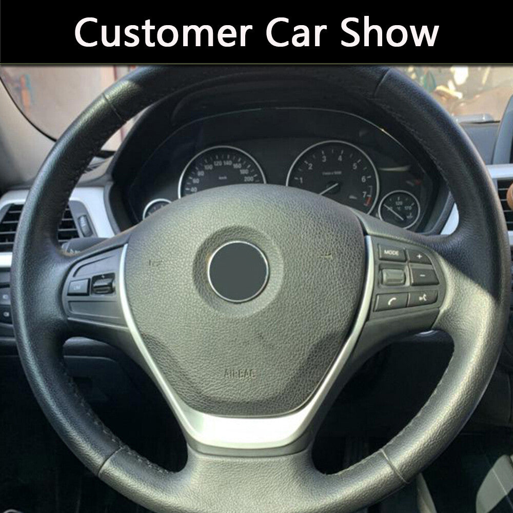 Middle Badge Trim Chome Steering Wheel Trim for BMW 1 3 Series F20 F30 F34 3GT