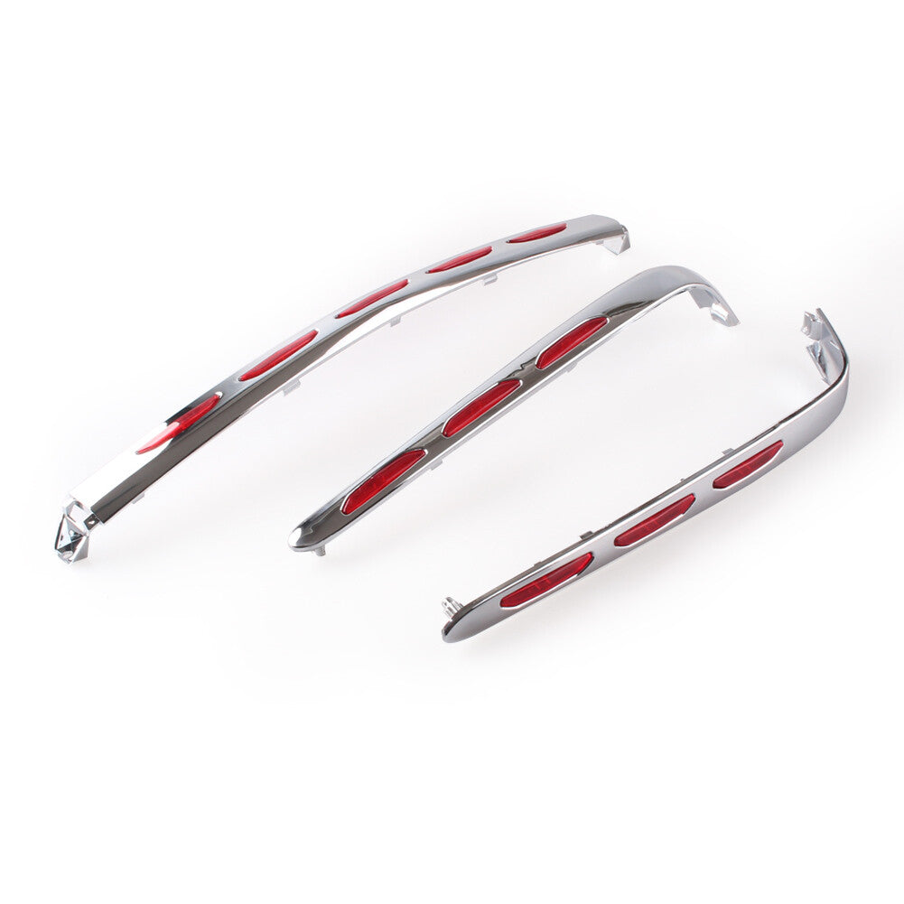 Trunk Trim Moldings Chrome Motorcycle Fit for Honda 2001-2011 Goldwing GL1800