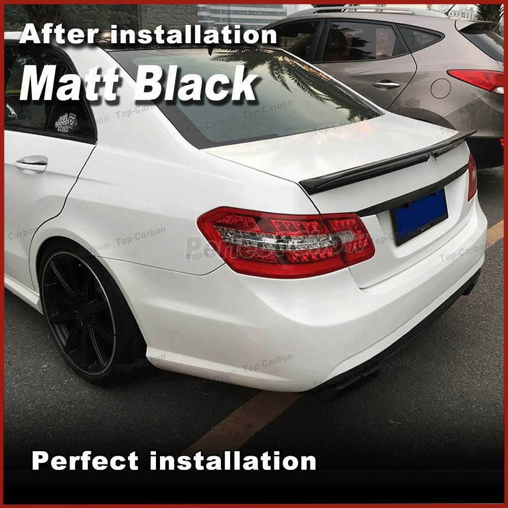 Fit for Benz W212 E200 E300 E400 E63 Matt Black Boot Trunk Spoiler Wing Lip