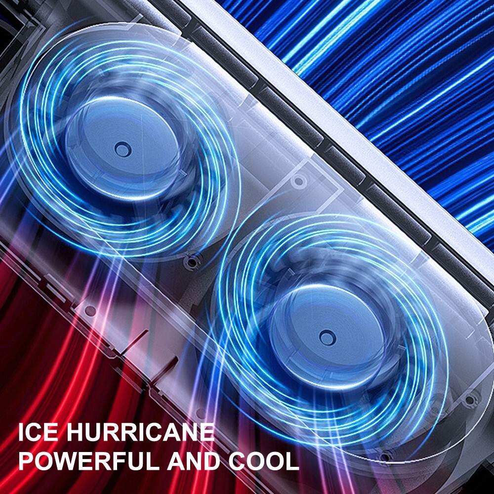 Car Rear Fan 360Degree Adjustable 3 Head Air Fan 3 Speeds For Car RV Sedan Black