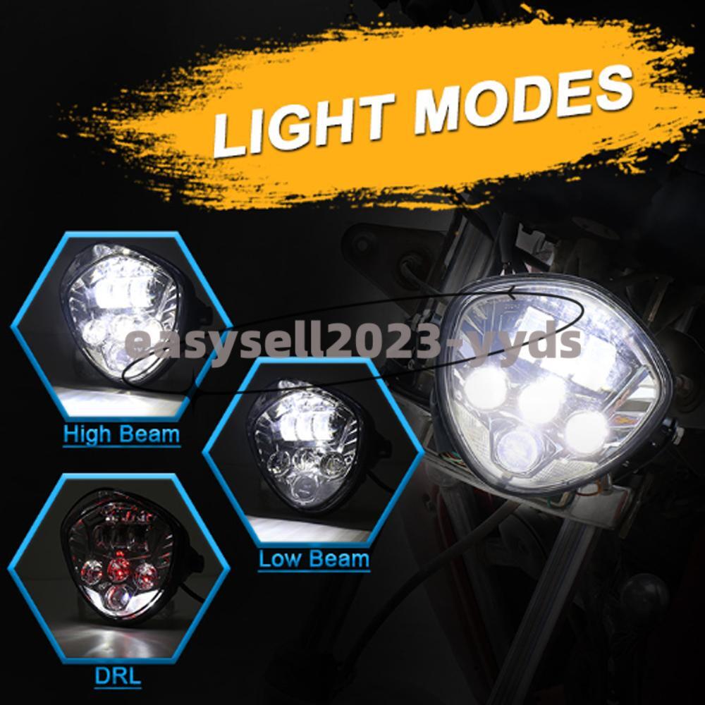 Universal H4 aluminum LED DRL Motorcycle Headlight High/Low Fit for Honda CB400