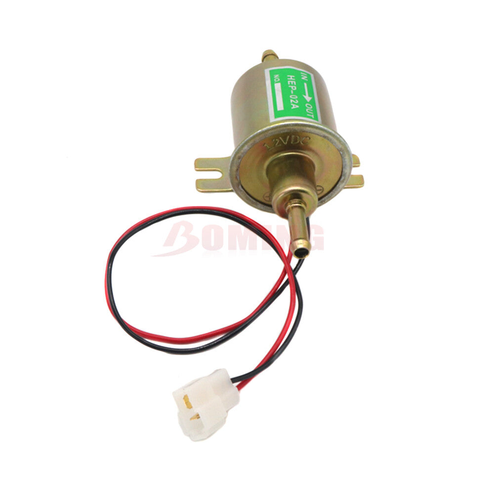HEP-02A 12V Inline Low Pressure Electric Fuel Pump Universal 4-7 PSI Gas Diesel