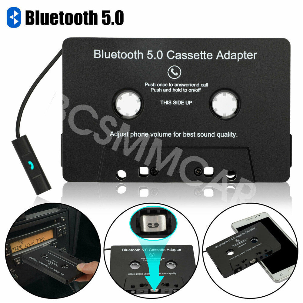 Bluetooth In Car Audio Tape Cassette Adapter Converter For Apple iPhone Android