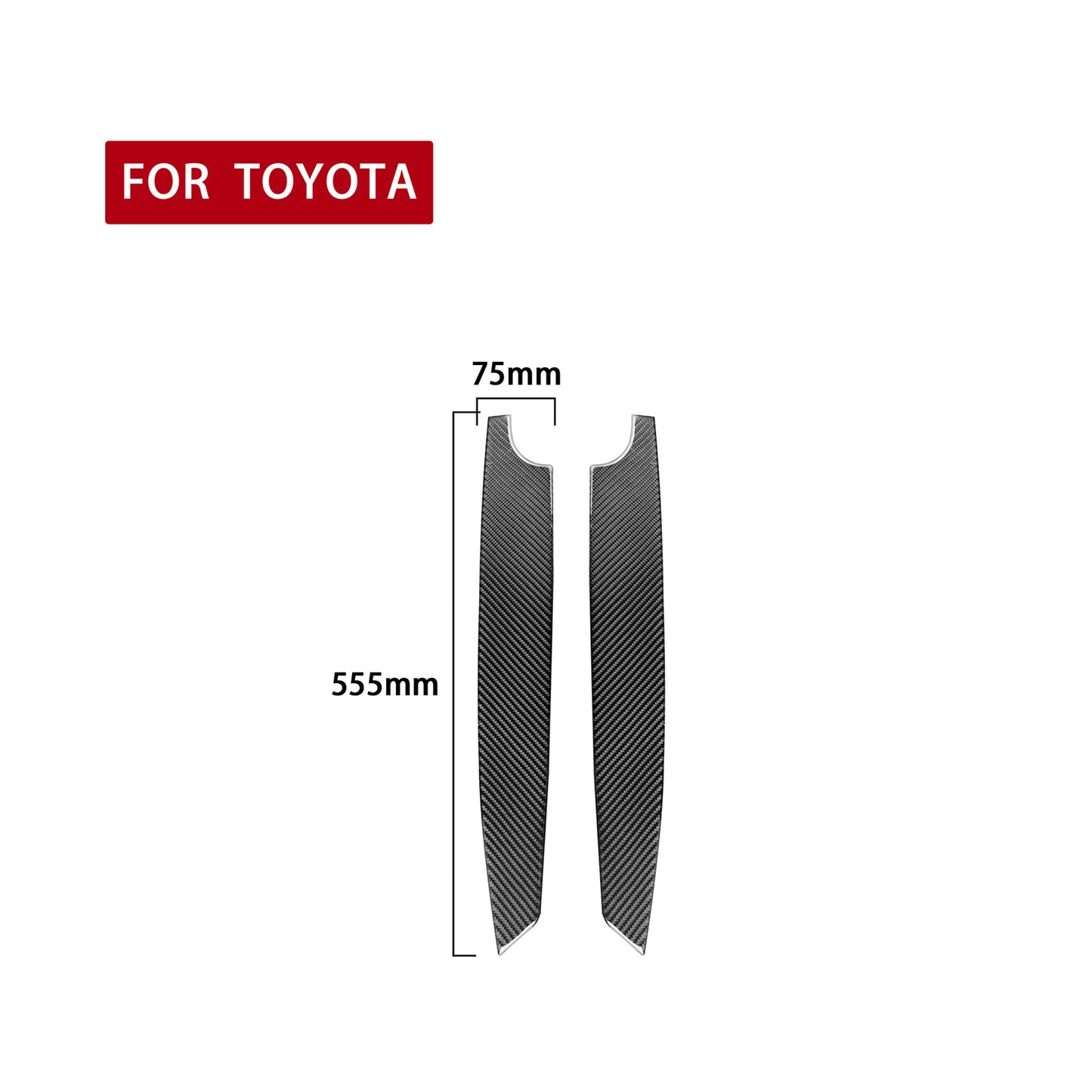 2Pcs Carbon Fiber Front Door Armrest Cover Trim for Toyota 86 for Subaru BRZ 2016+