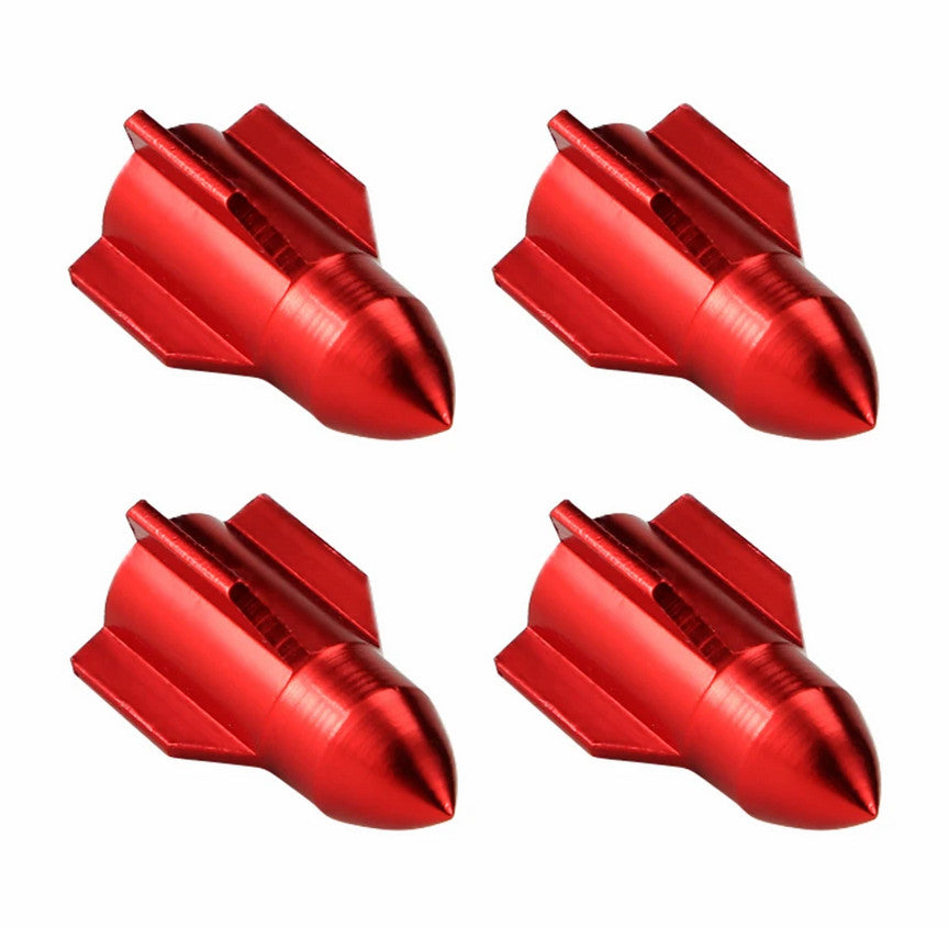 4-piece car tire valve cover rod air dust cover dustproof blue rocket for Mazda and for Kia