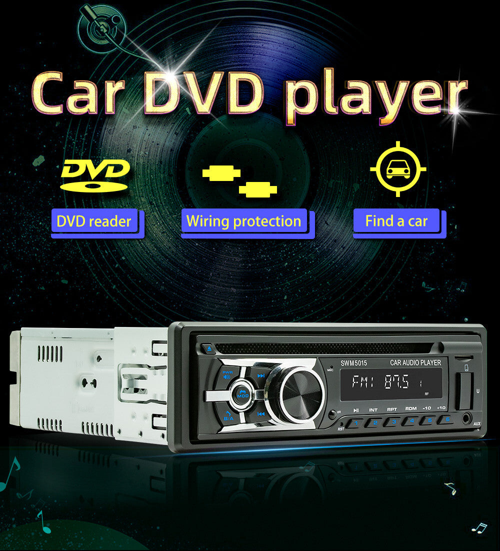 Bluetooth Car FM Radio MP3 Player CD VCD DVD USB Stereo Audio Receiver AUX