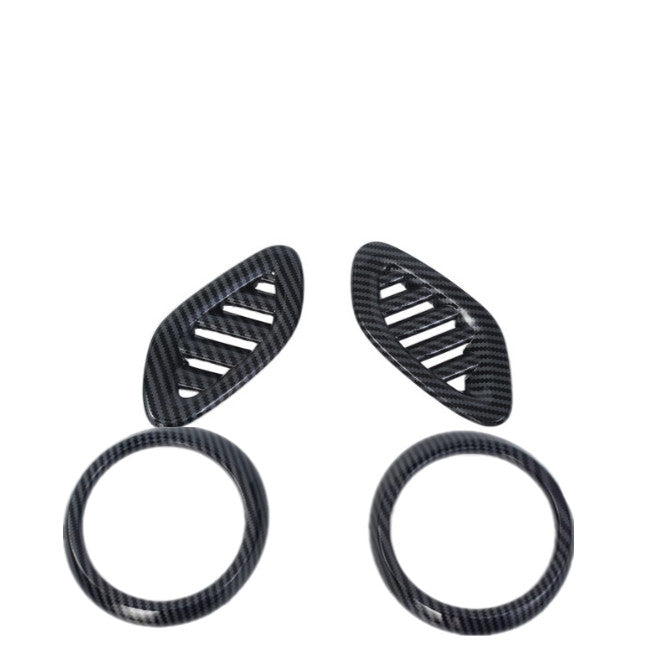 Suitable for Chevrolet Trax 2024 Dashboard Vent Cover Trim Carbon Fiber Kit (4 Pieces)
