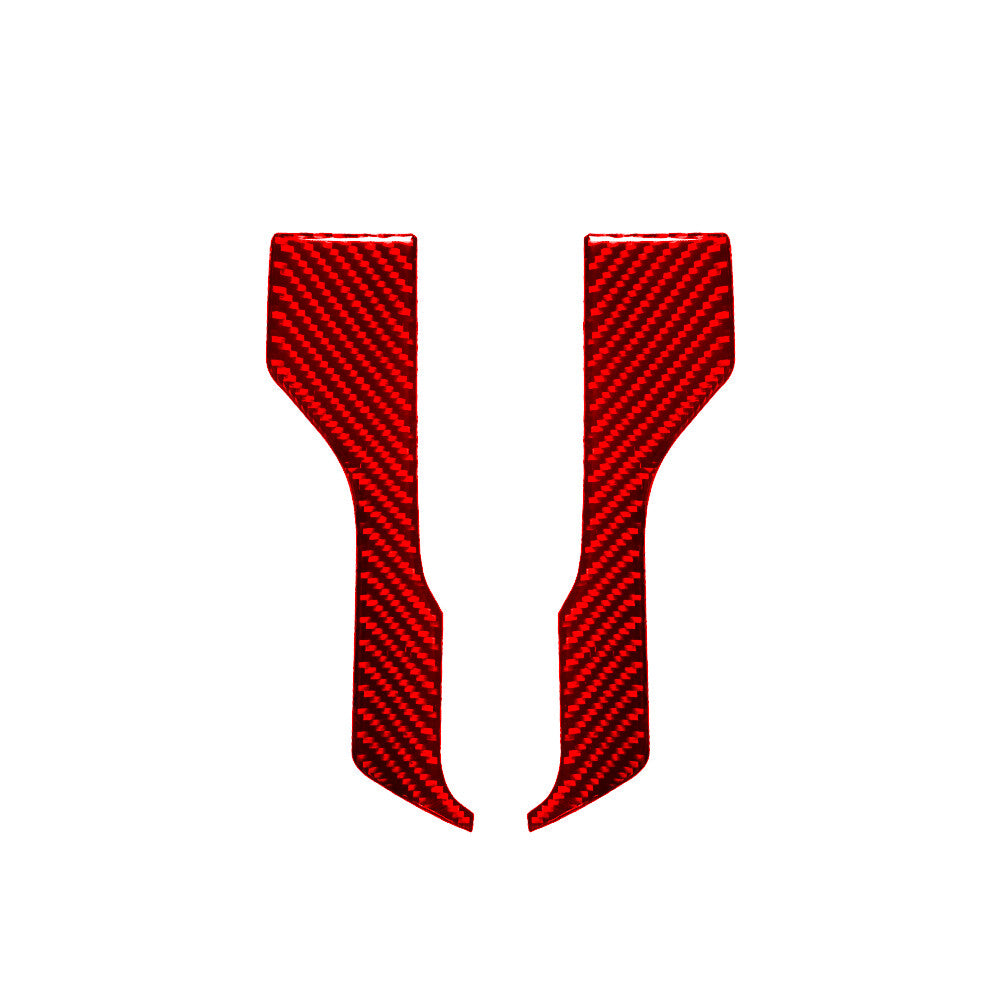 Red Carbon Fiber Steering Wheel Button Trim for Toyota Tacoma 2012-2015 Type-A