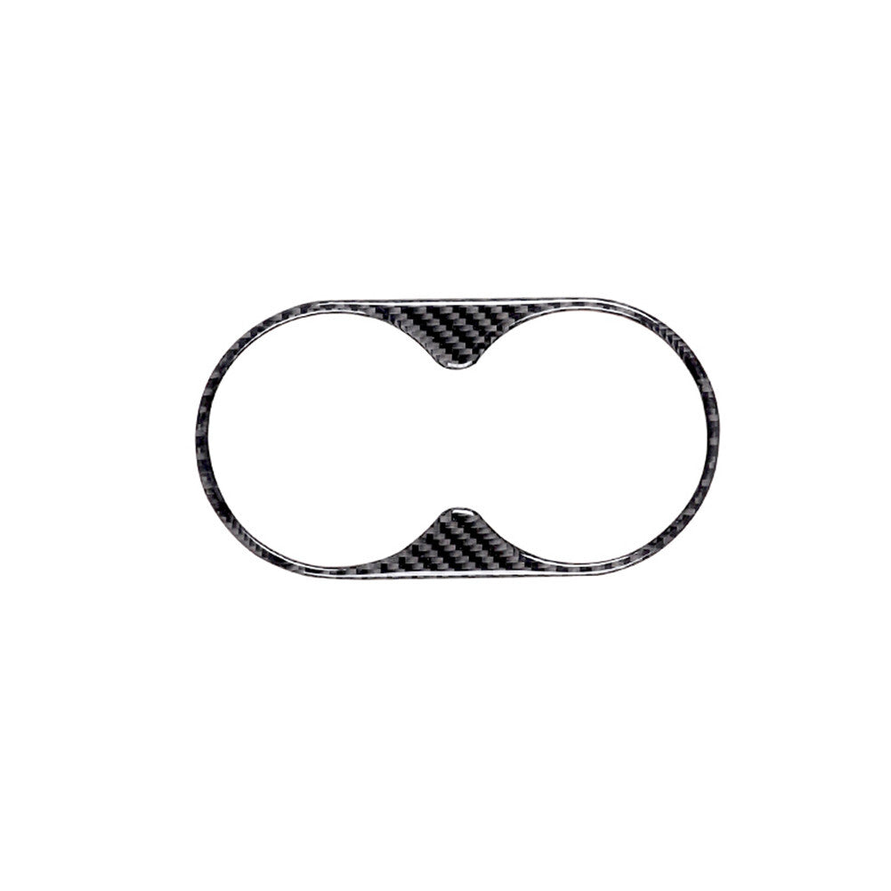 Carbon Fiber Interior Cup Holder Frame Trim Panel for Ford Explorer 2011-2014