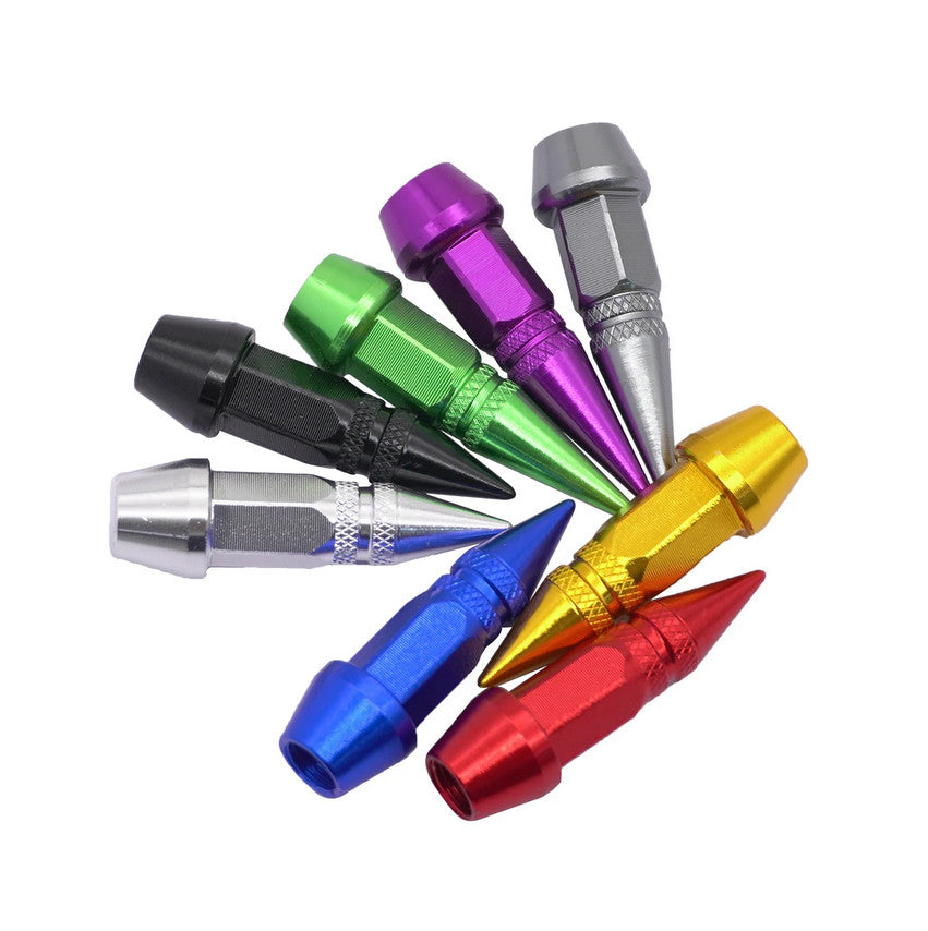 4-piece car tire valve cover rod air dust cover dustproof blue rocket for Volvo