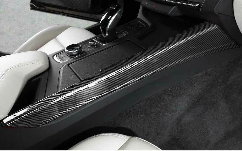 for Cadillac CT5 2019-2020 Console Gear Shift Both Side Trim ABS Carbon Fiber 2x