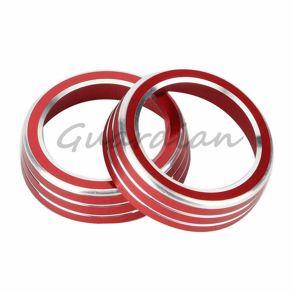 Red Air Conditioner Knob Trim Cover Ring Decoration for Honda for Civic 10th 16-20