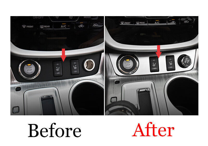 Console Cigarette Lighter Storage Box Trim for Nissan Murano 15-21 Silver Matte
