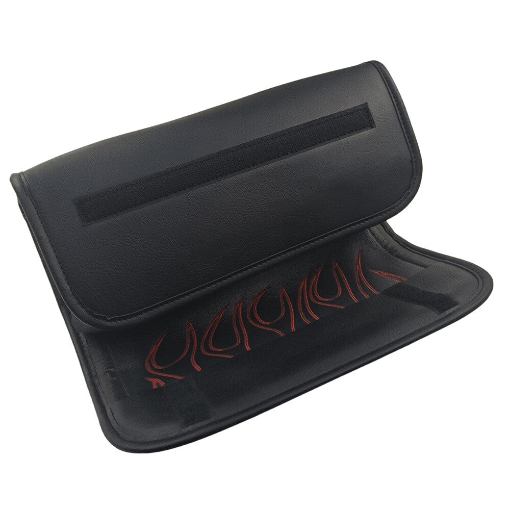 Motorcycle Fork Tool Bag PU Leather SaddleBag Storage Pouch Luggage Handlebar