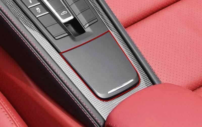 Fit for Porsche 718/911 Red Dry Carbon Fiber Cigarette lighter panel cover trim