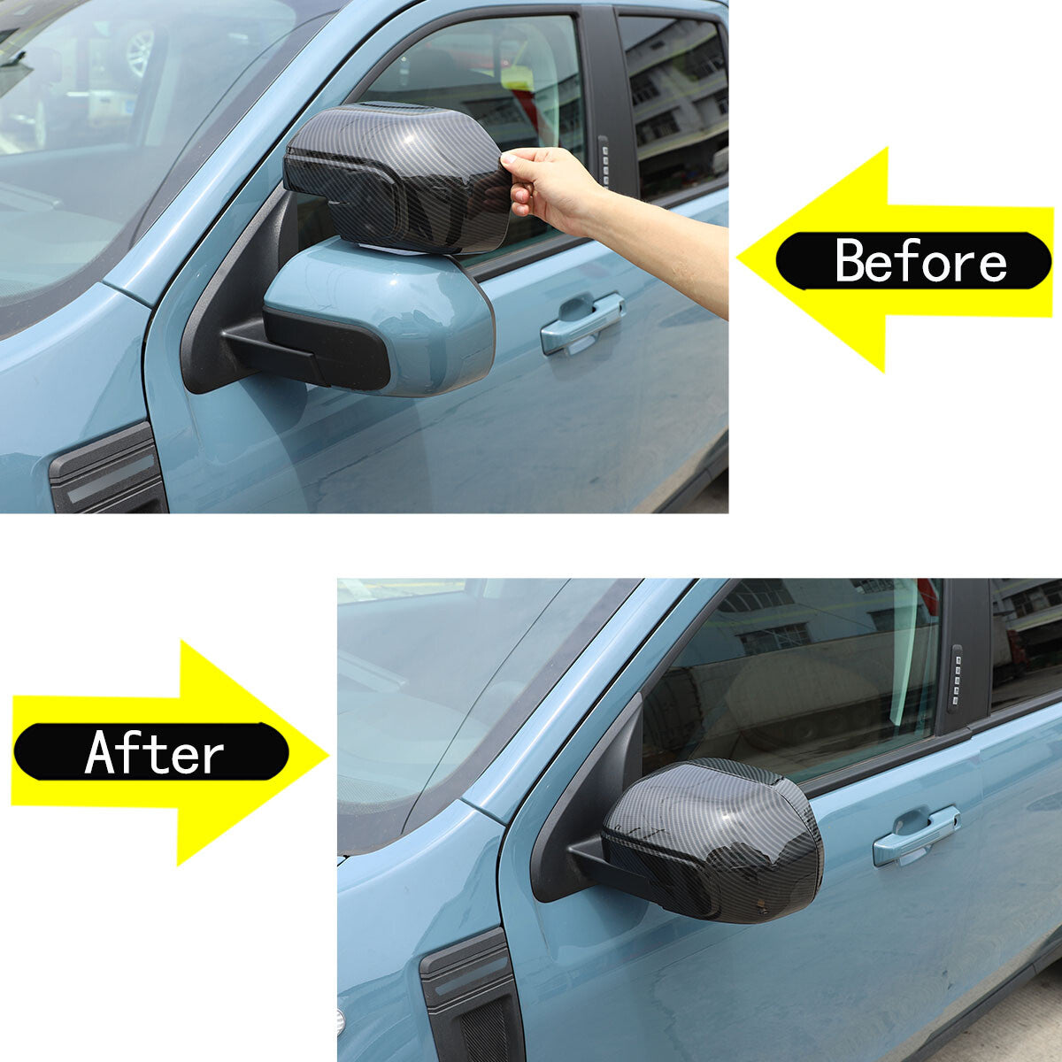 Carbon fiber combined drive sunset box handle decorative cover for Toyota Tacoma 17-20 USA
