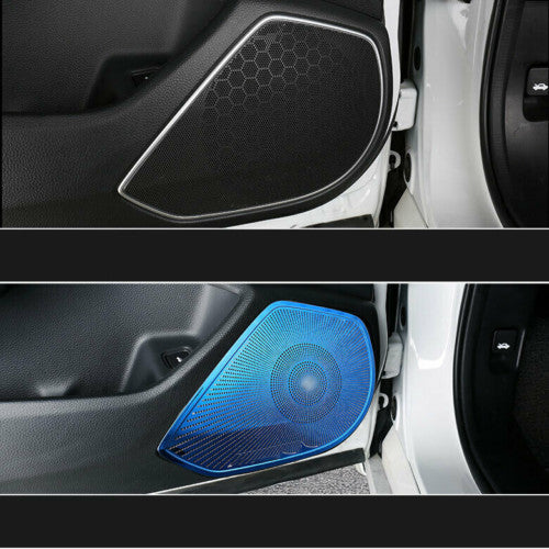 for Honda Accord 10th 2018-2022 Blue Steel Car Inner Door Horn Frame Cover Trims