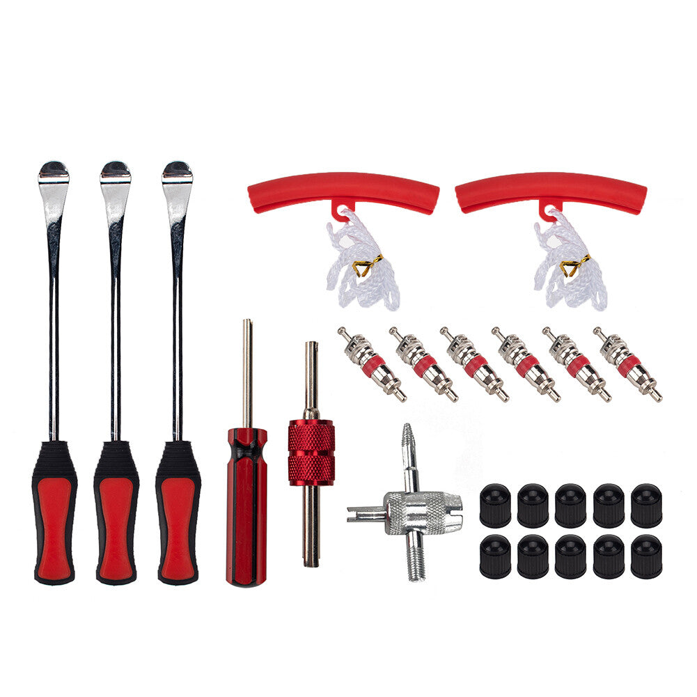 24Pcs Tire Lever Spoons Motorcycle Car Bike Tire Changing Tools Touring Kit