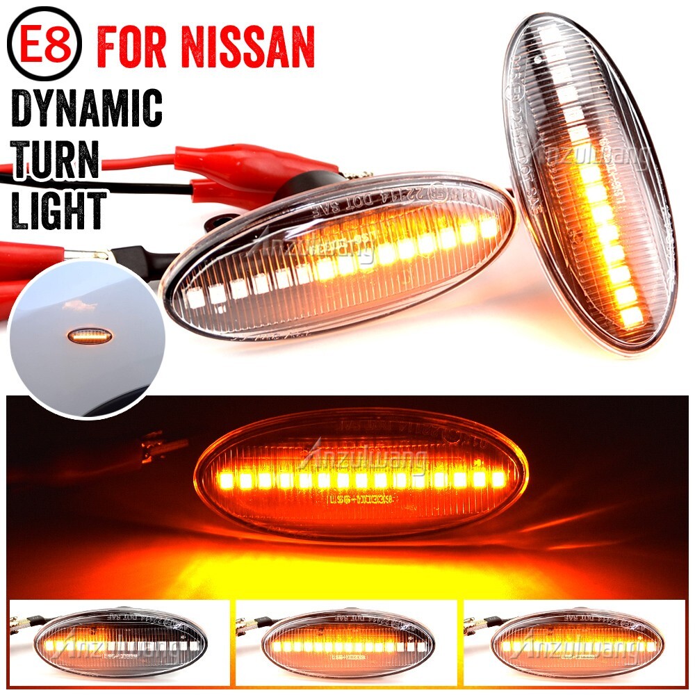 Dynamic Side Marker Turn Light for Nissan Dualis Qashqai Juke March Micra Note