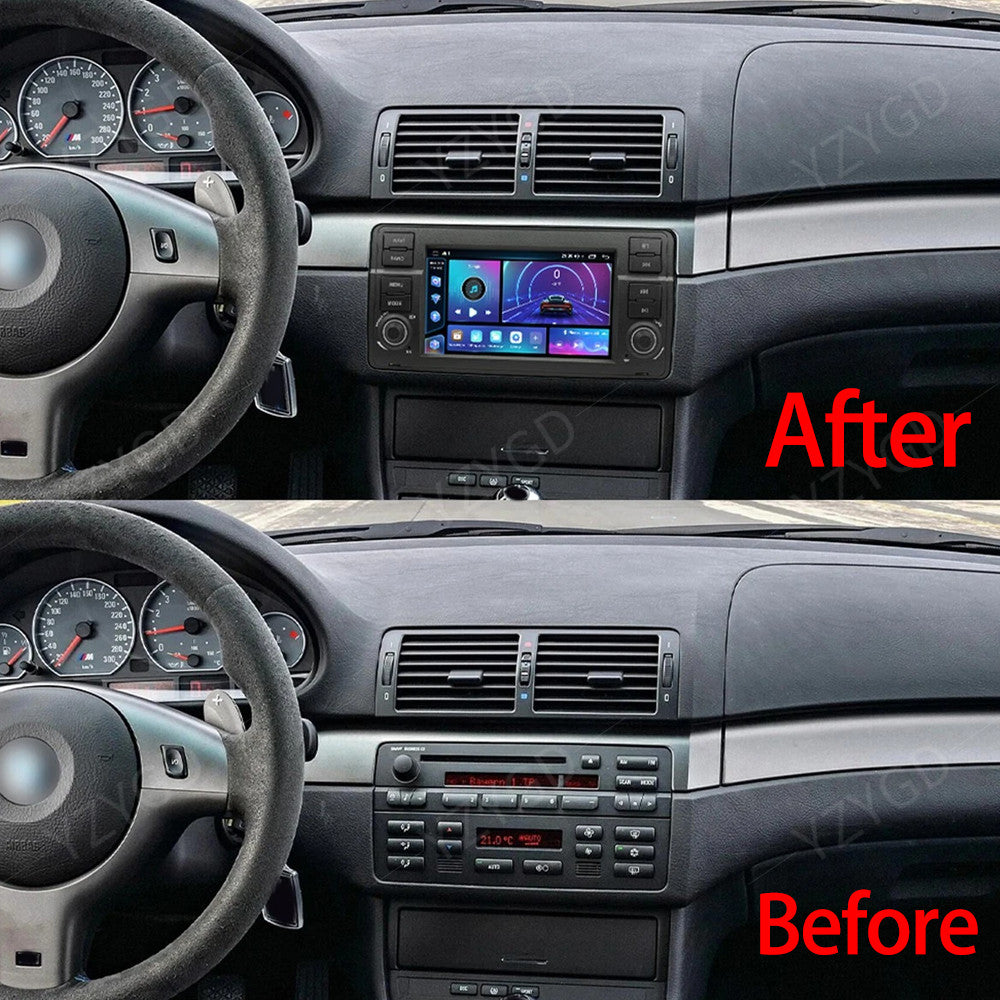 for BMW E46 2-Door Convertible 1999-2006 Car Radio CarPlay WiFi GPS Touch Screen