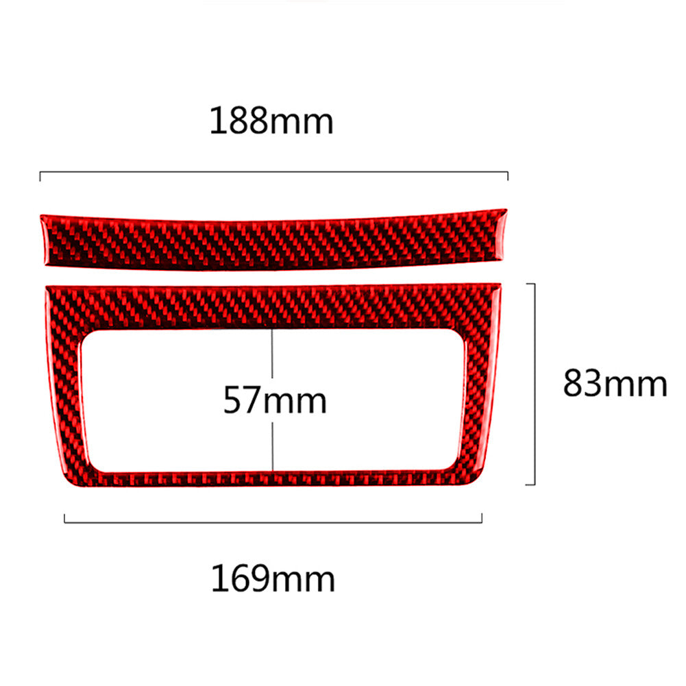 for Lexus IS250 IS350 2013-2019 Red Carbon Fiber Rear Air Vent Outlet Trim Cover