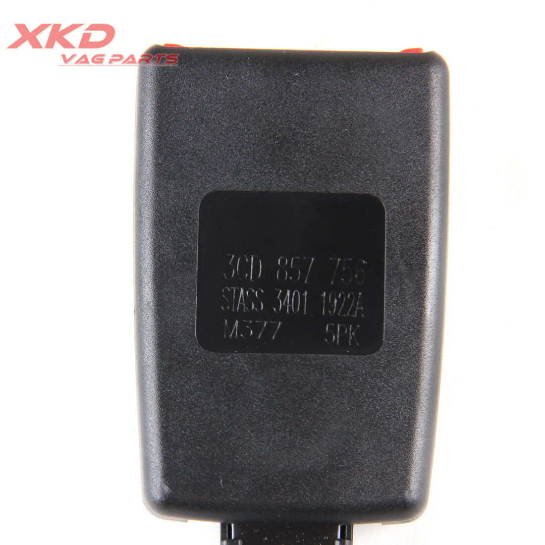 The black front buckle of the seatbelt catches the for Volkswagen for Passat B6 3C0857756E