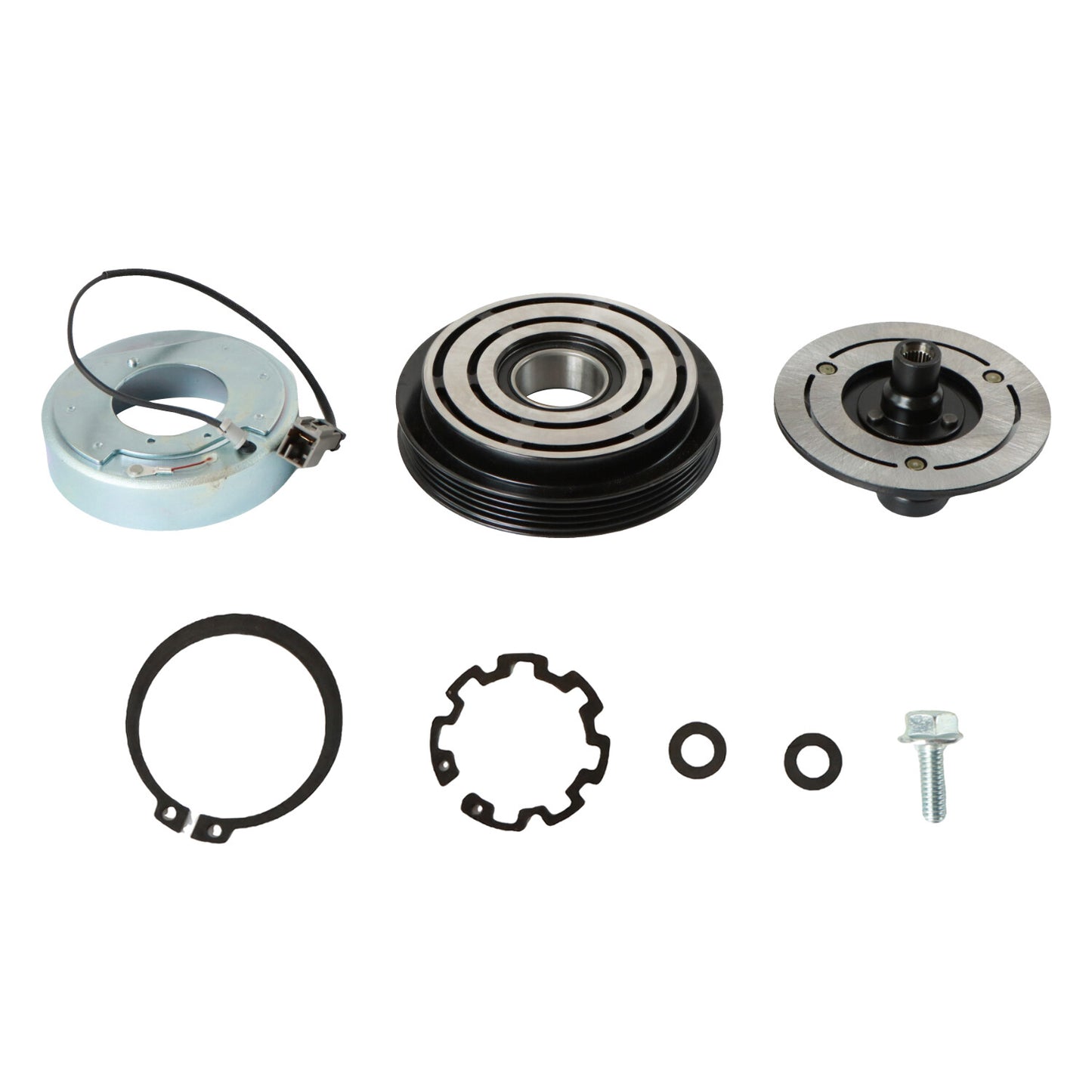 Pulley Coil Plate A/C Compressor Clutch Kit For 2002-2007 for Subaru Impreza 2.5L H4