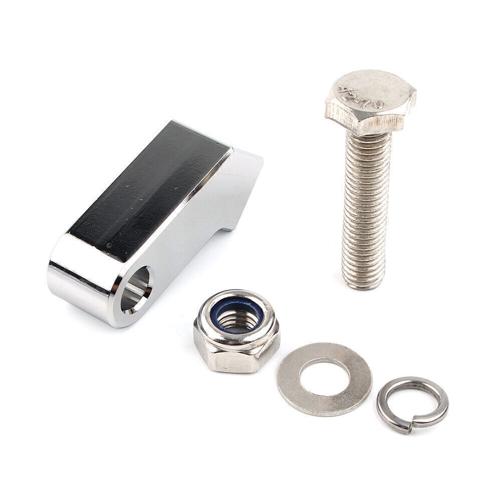 Headlight Mounting Block Bracket Kit for Harley Custom Headlight Mount Chrome US