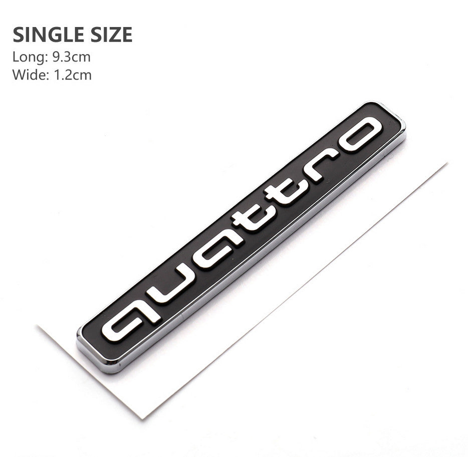 Sticker badge logo for Alfa Romeo silver carbon clover side fenders 2x