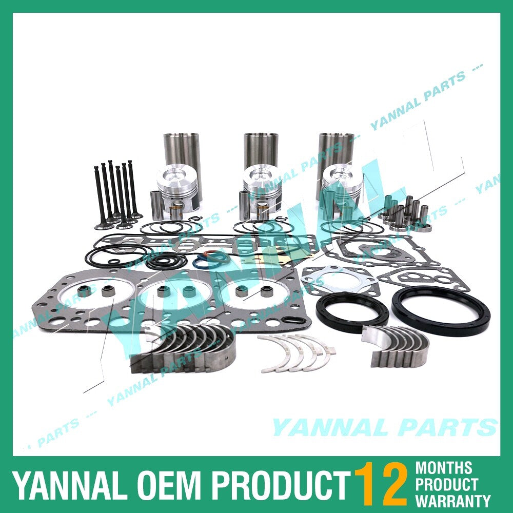 3TNE82 Overhaul and Rebuild Kit with Complete Gaskets for Yanmar Diesel Engines