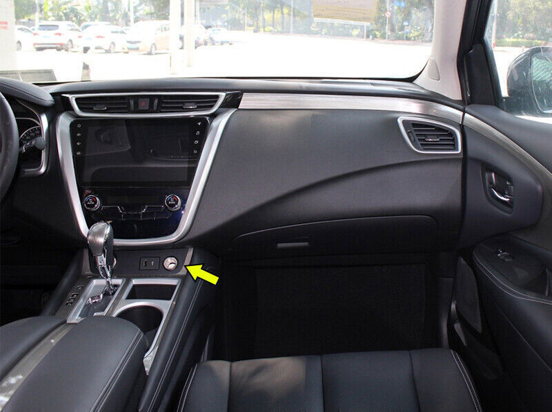 Inner Console Cigarette Lighter Storage Fit for Nissan Murano 15-21 Silver Steel