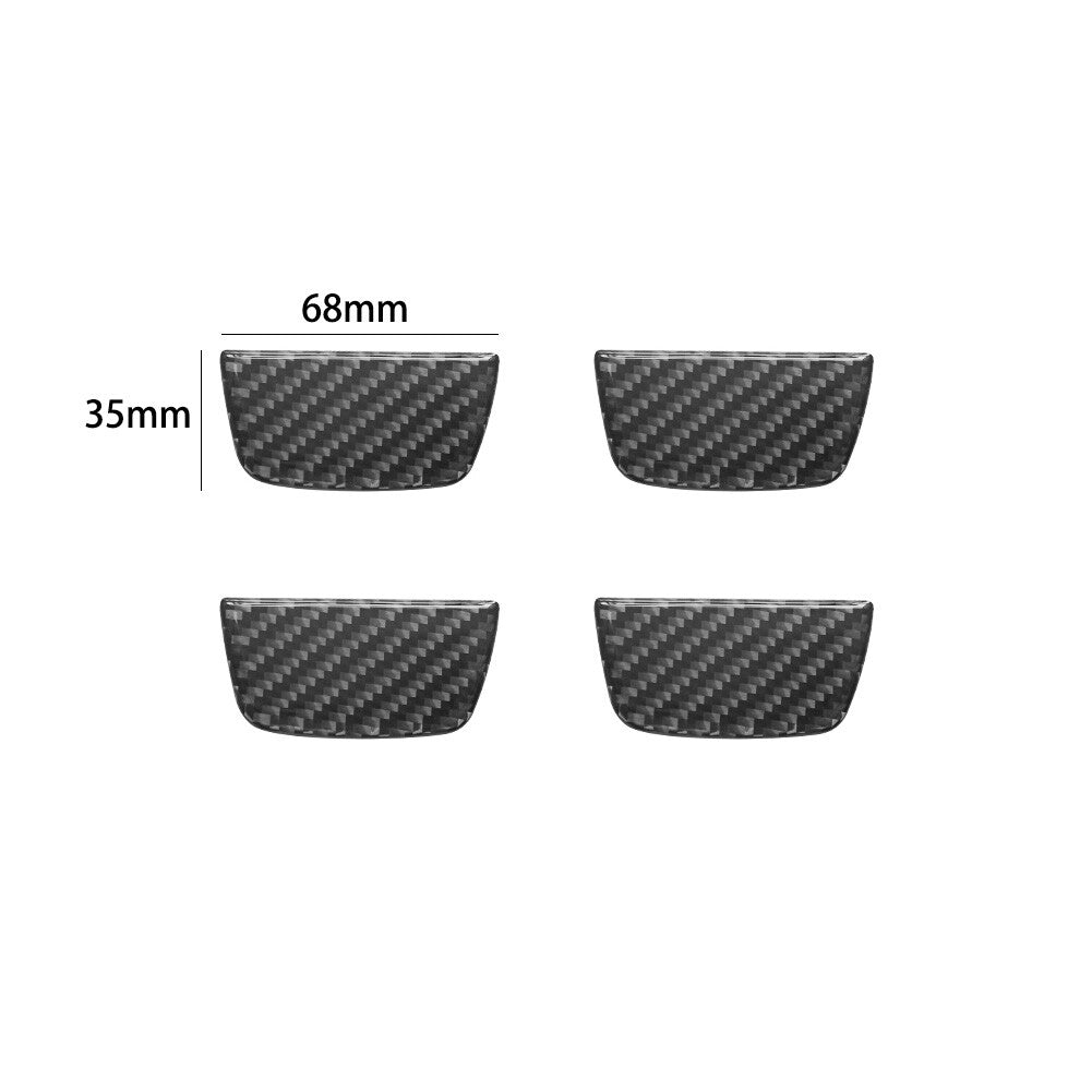 4x carbon fiber door handle trim for Jeep for Wrangler JL 2018 + gladiator 2020 +