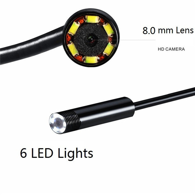 USB Endoscope Waterproof Borescope Inspection Camera Android Pc Car Service Tool