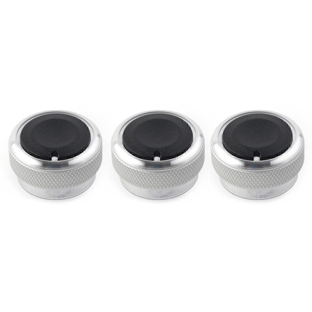 3x Air Condition Switch Knob Button Silver for Ford Focus MK2 MK3 Mondeo C/S-max