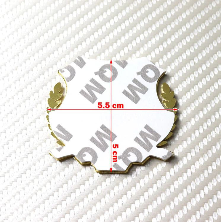 Car side fender rear badge trunk boot sticker Mugan black gold for Honda for Acura