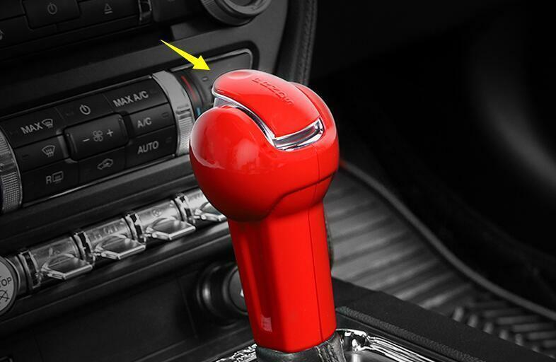 Fit for Ford for Mustang 2015-2022 Paint Red Gear Shift Knob Shifter Lever Trim 1PCS