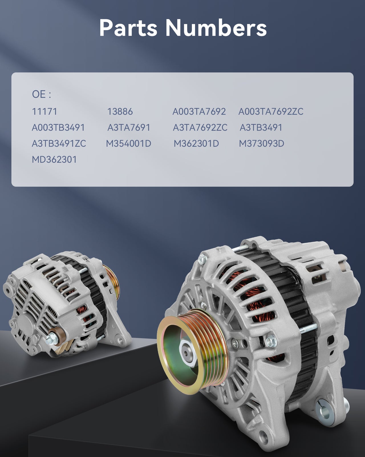 New Alternator 12V A003TA7692 Fit for 2001-2005 for Chrysler Sebring 3.0L V6